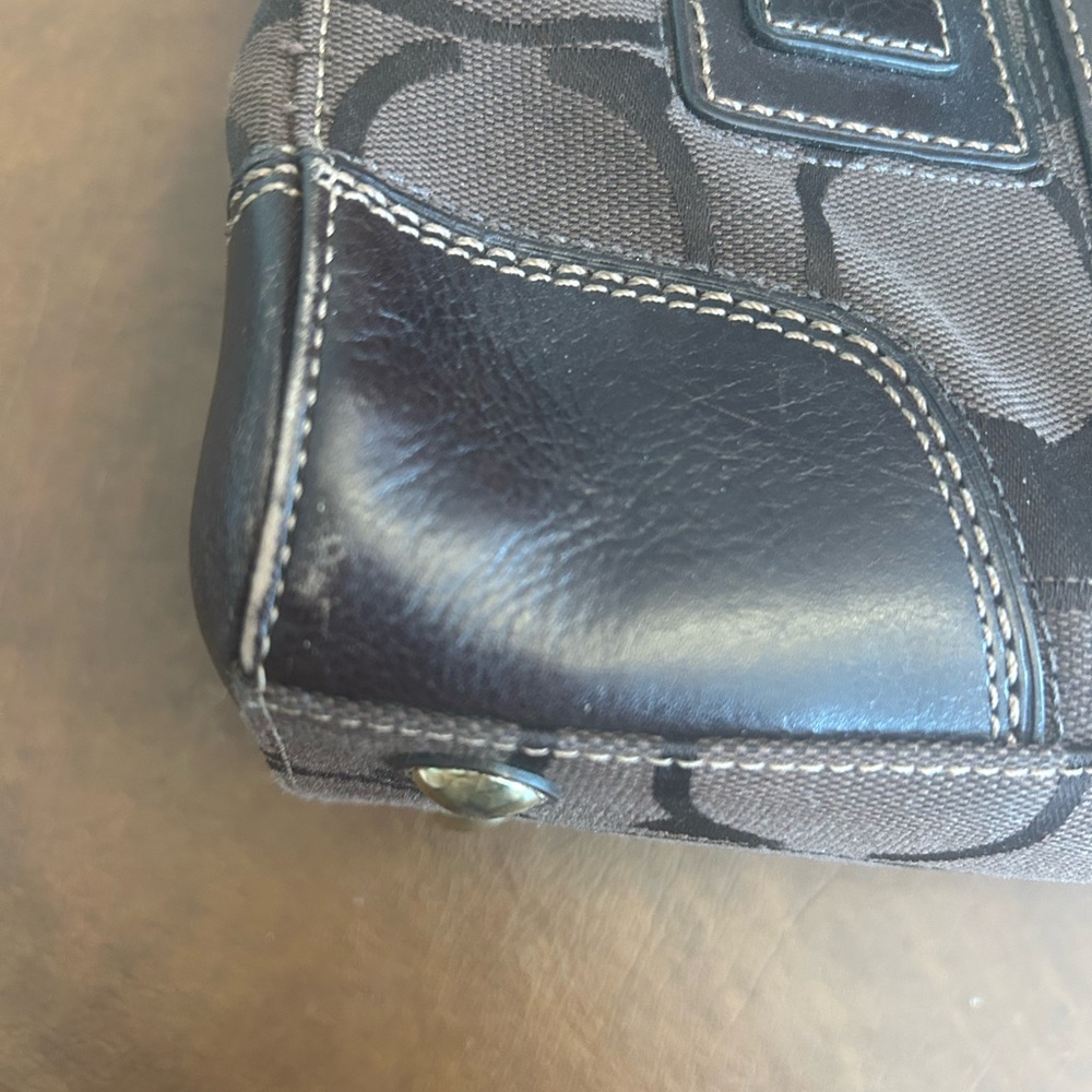 Coach Hampton Brown Signature Handbag - Picture 8 of 13